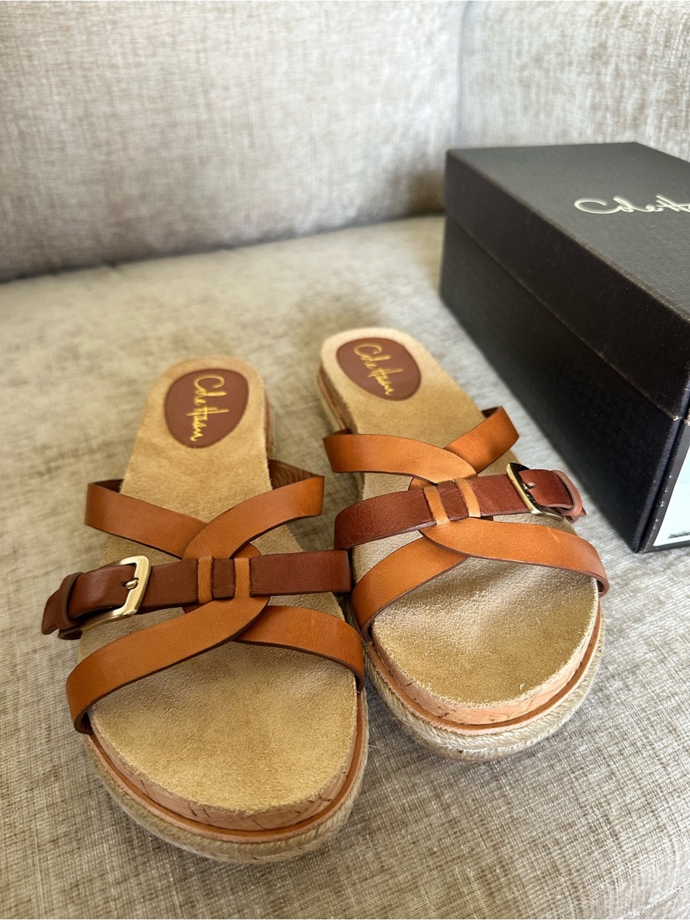 Cole Haan Air Jocelyn Lo Slide in Woodbury/Birch sz 7.5 NEW - Picture 5 of 8